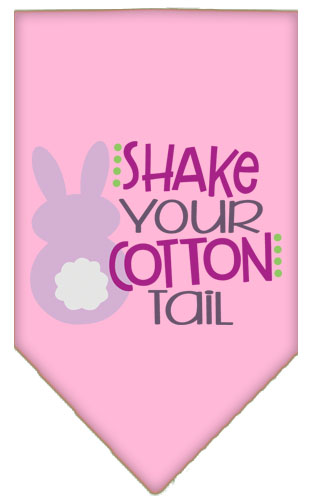 Shake Your Cotton Tail Screen Print Pet Bandana Light Pink Large